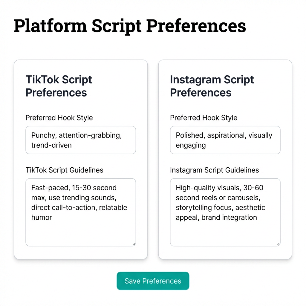 Platform-specific scripts